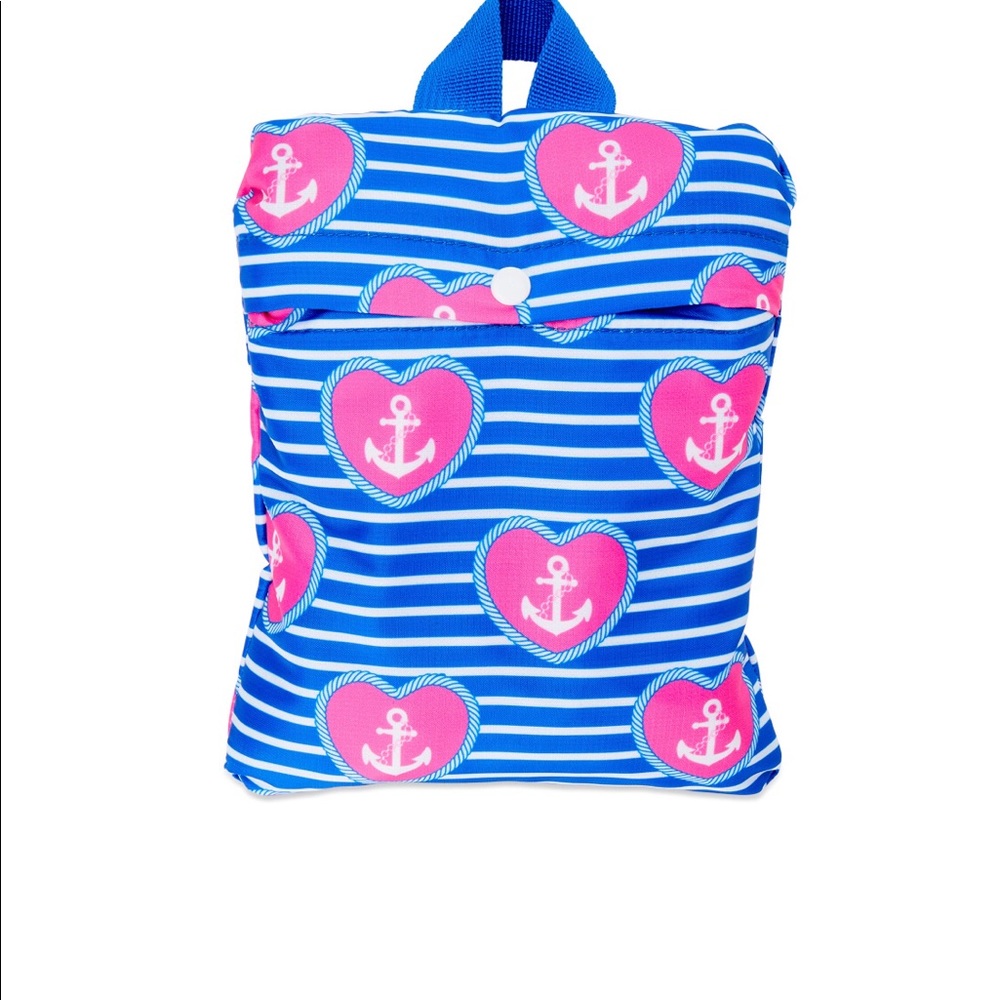 Nautical Patterned Packable Bookbag - Picture 4 of 4